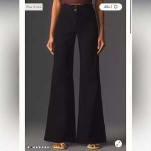 Maeve Naomi Wide-Leg Flare Pants Black Size 10